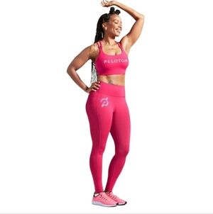 PELOTON M Pink Move Tulip Hem Leggings
